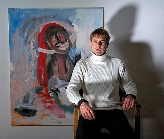 Karsten Habighorst, bildender Künstler, Karsten Habighorst, vor seinem Bild: Ohne mich verderben, Bildende Kunst